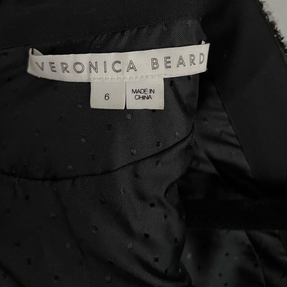 Veronica Beard Kenai Sparkly Boucle Tweed Mini Dress Black Faux Pearl Buttons - Picture 6 of 9